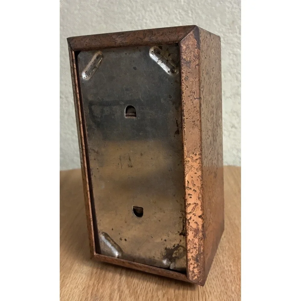 Drip-Cut Starline Napkin Holder Copper‎ Chrome MCM Made In USA Vintage